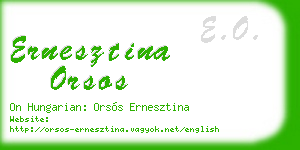 ernesztina orsos business card