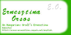 ernesztina orsos business card